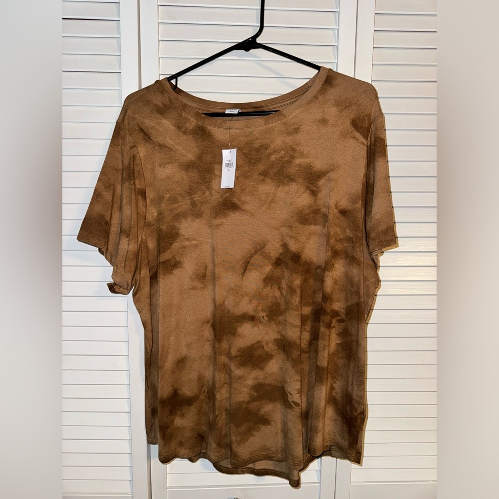 OLD NAVY Luxe Brown Tie Dye T-Shirt XL
